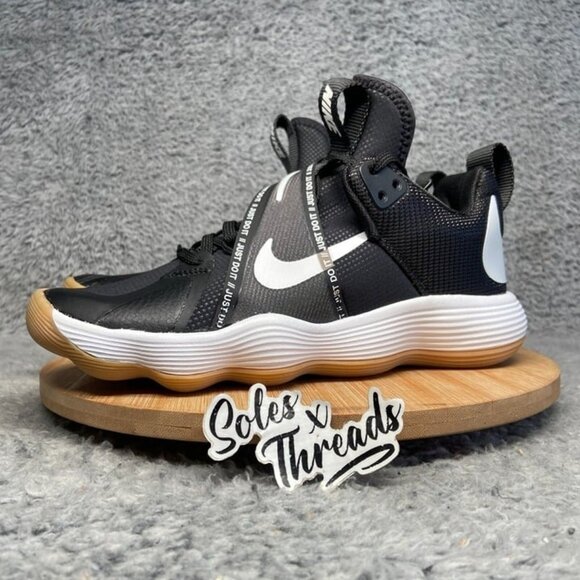 Nike React HyperSet Indoor Volleyball Shoes Size 6-7.5Men Black White Gum